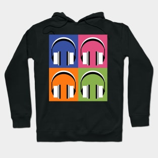 Headphones in bright colours Hoodie